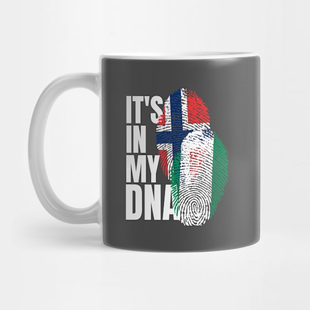 Nigerian And Norwegian Mix Heritage DNA Flag by Just Rep It!!
